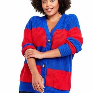 La Ligne x Target rugby stripe cardigan size L